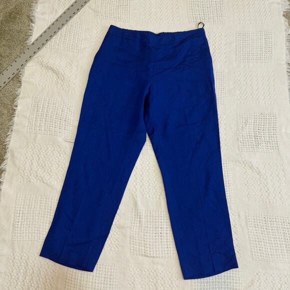 new Calvin Klein 12 side zip linen pant flat front elastic waist P 2661 - Picture 9 of 11